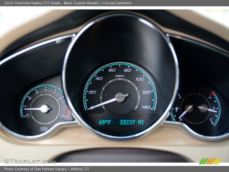 Black Granite Metallic / Cocoa/Cashmere 2010 Chevrolet Malibu LTZ Sedan