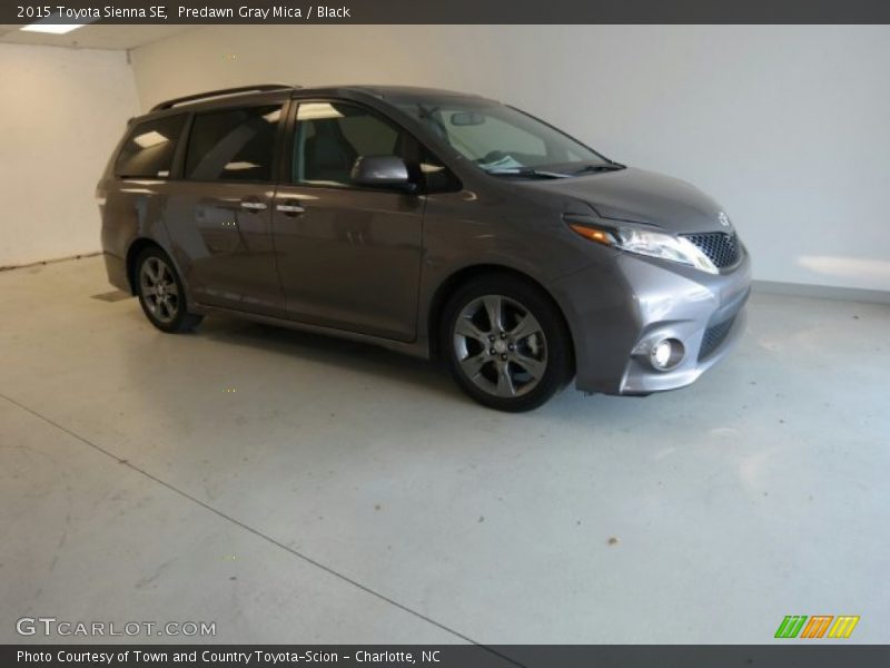 Predawn Gray Mica / Black 2015 Toyota Sienna SE