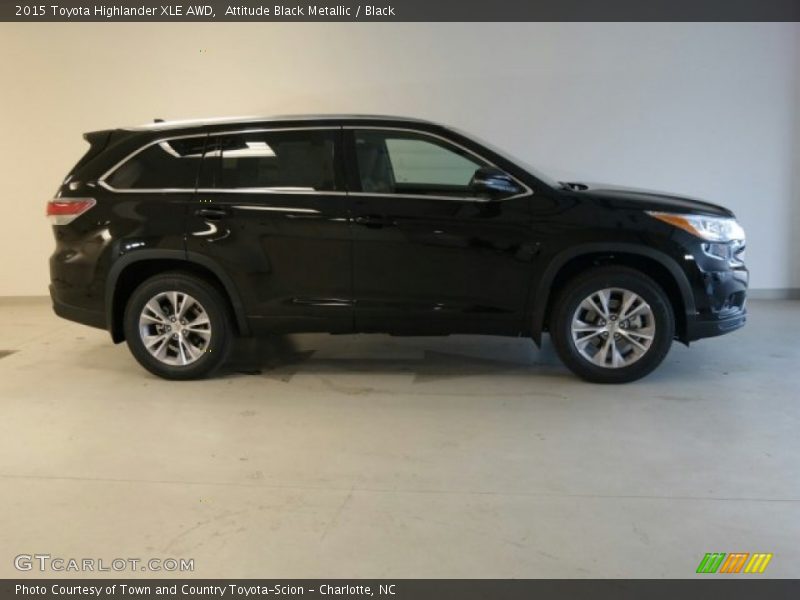 Attitude Black Metallic / Black 2015 Toyota Highlander XLE AWD