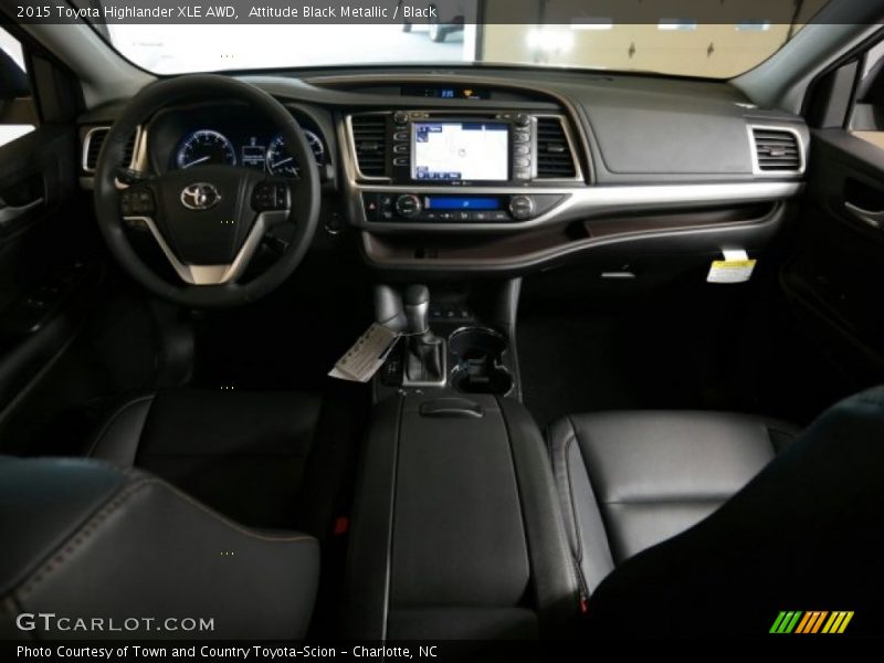 Attitude Black Metallic / Black 2015 Toyota Highlander XLE AWD