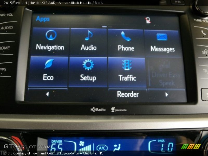 Attitude Black Metallic / Black 2015 Toyota Highlander XLE AWD