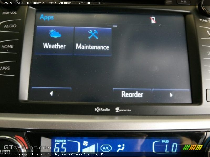 Attitude Black Metallic / Black 2015 Toyota Highlander XLE AWD