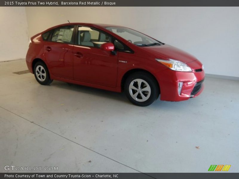Barcelona Red Metallic / Bisque 2015 Toyota Prius Two Hybrid