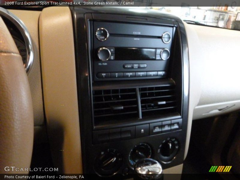 Stone Green Metallic / Camel 2008 Ford Explorer Sport Trac Limited 4x4