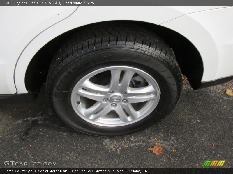Pearl White / Gray 2010 Hyundai Santa Fe GLS 4WD