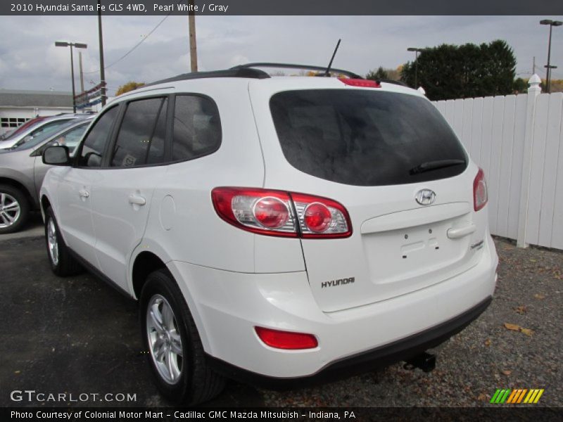 Pearl White / Gray 2010 Hyundai Santa Fe GLS 4WD