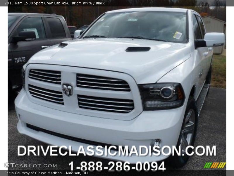 Bright White / Black 2015 Ram 1500 Sport Crew Cab 4x4