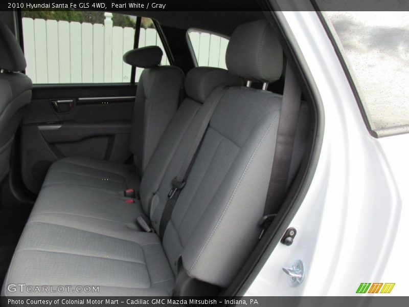 Pearl White / Gray 2010 Hyundai Santa Fe GLS 4WD