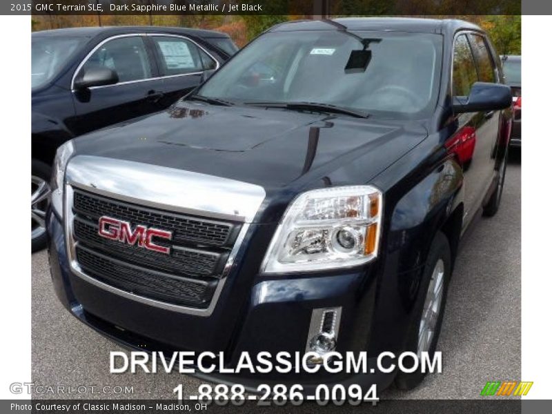 Dark Sapphire Blue Metallic / Jet Black 2015 GMC Terrain SLE