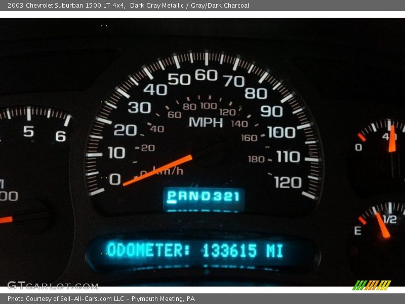 Dark Gray Metallic / Gray/Dark Charcoal 2003 Chevrolet Suburban 1500 LT 4x4