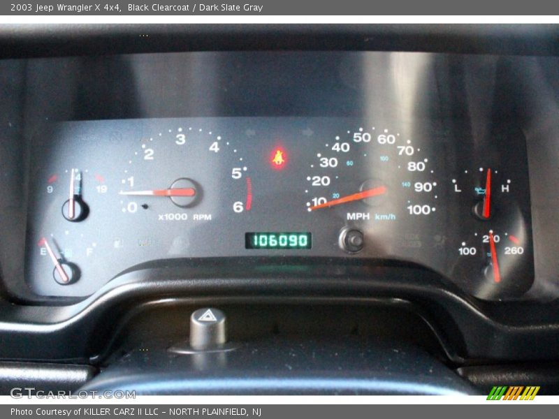 Black Clearcoat / Dark Slate Gray 2003 Jeep Wrangler X 4x4