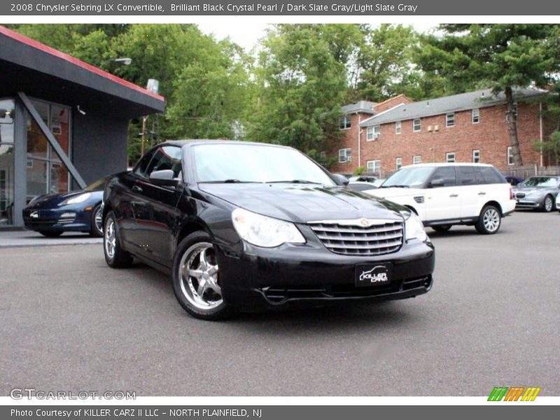 Brilliant Black Crystal Pearl / Dark Slate Gray/Light Slate Gray 2008 Chrysler Sebring LX Convertible