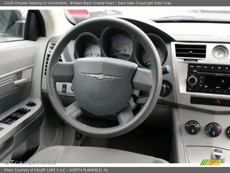 Brilliant Black Crystal Pearl / Dark Slate Gray/Light Slate Gray 2008 Chrysler Sebring LX Convertible