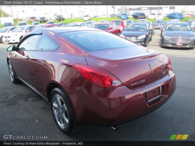 Performance Red Metallic / Ebony Black 2008 Pontiac G6 GT Coupe