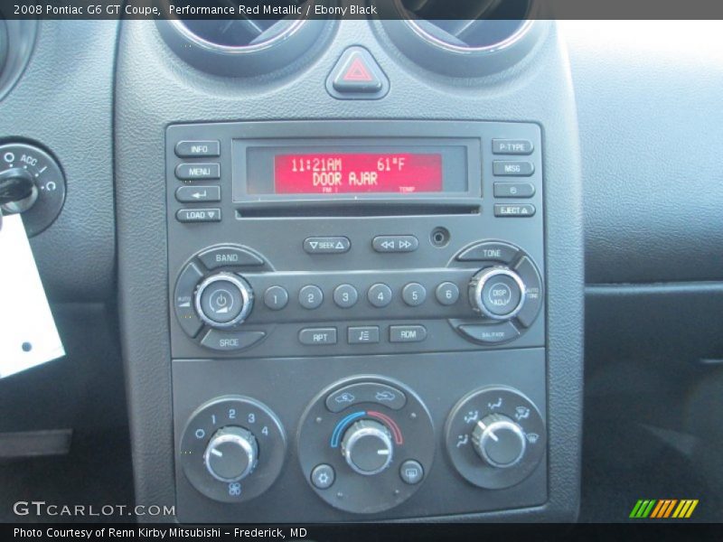 Performance Red Metallic / Ebony Black 2008 Pontiac G6 GT Coupe
