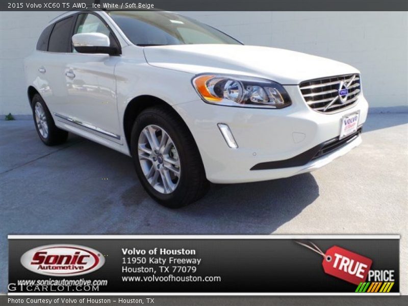 Ice White / Soft Beige 2015 Volvo XC60 T5 AWD