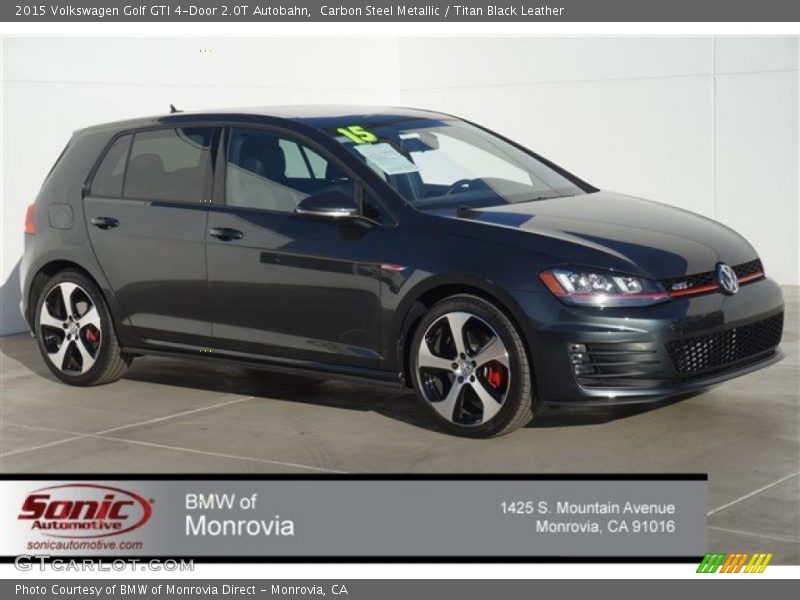 Carbon Steel Metallic / Titan Black Leather 2015 Volkswagen Golf GTI 4-Door 2.0T Autobahn