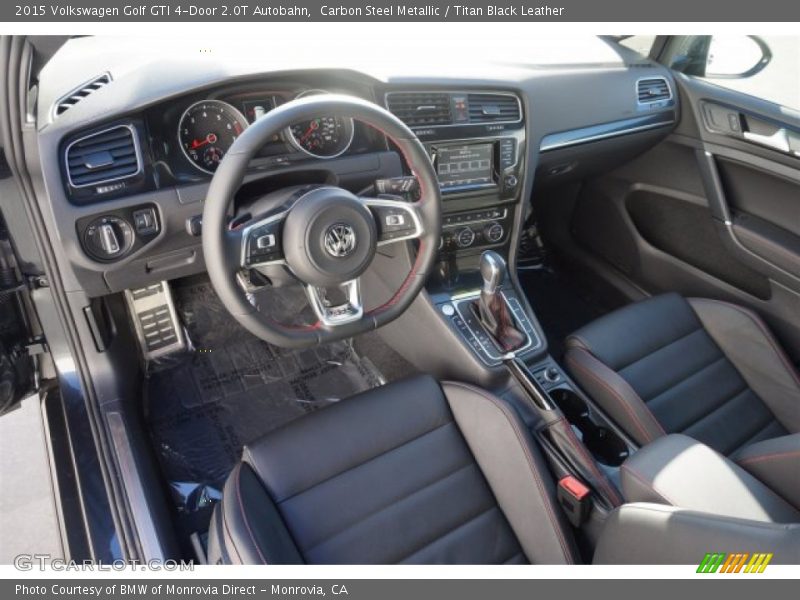 Carbon Steel Metallic / Titan Black Leather 2015 Volkswagen Golf GTI 4-Door 2.0T Autobahn