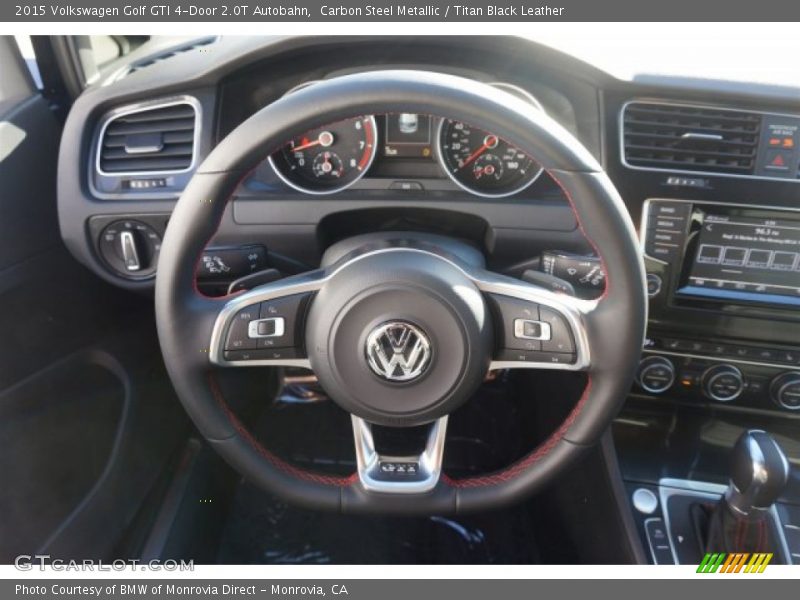 Carbon Steel Metallic / Titan Black Leather 2015 Volkswagen Golf GTI 4-Door 2.0T Autobahn