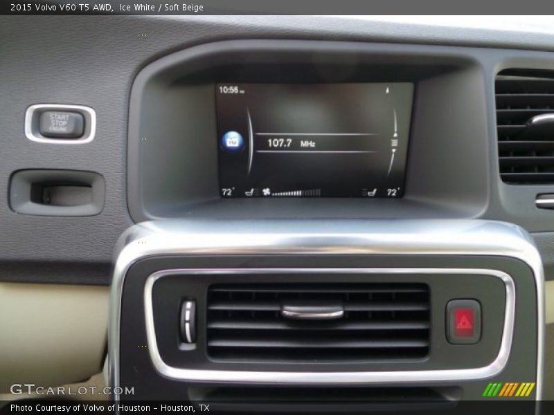 Ice White / Soft Beige 2015 Volvo V60 T5 AWD