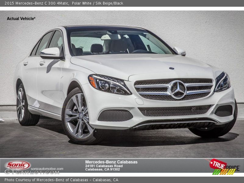 Polar White / Silk Beige/Black 2015 Mercedes-Benz C 300 4Matic