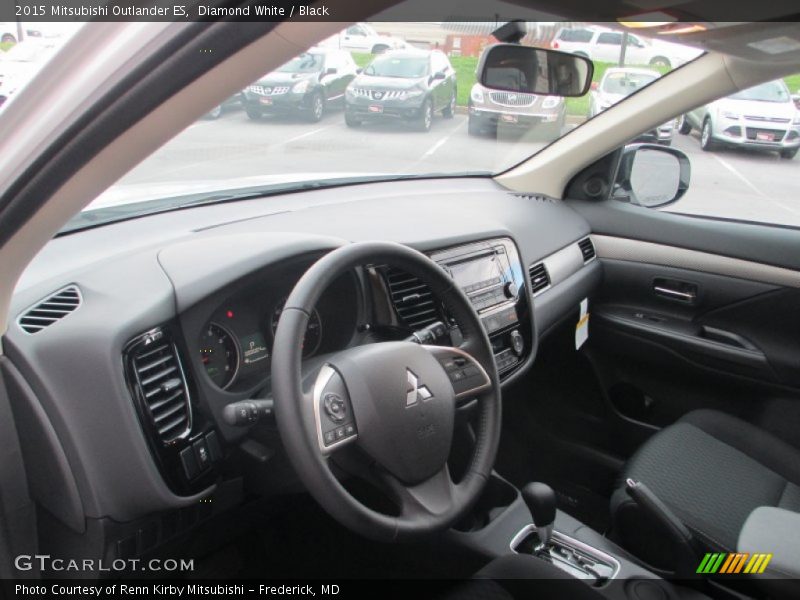 Diamond White / Black 2015 Mitsubishi Outlander ES