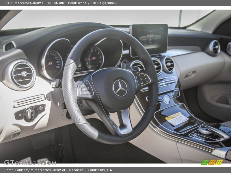 Polar White / Silk Beige/Black 2015 Mercedes-Benz C 300 4Matic