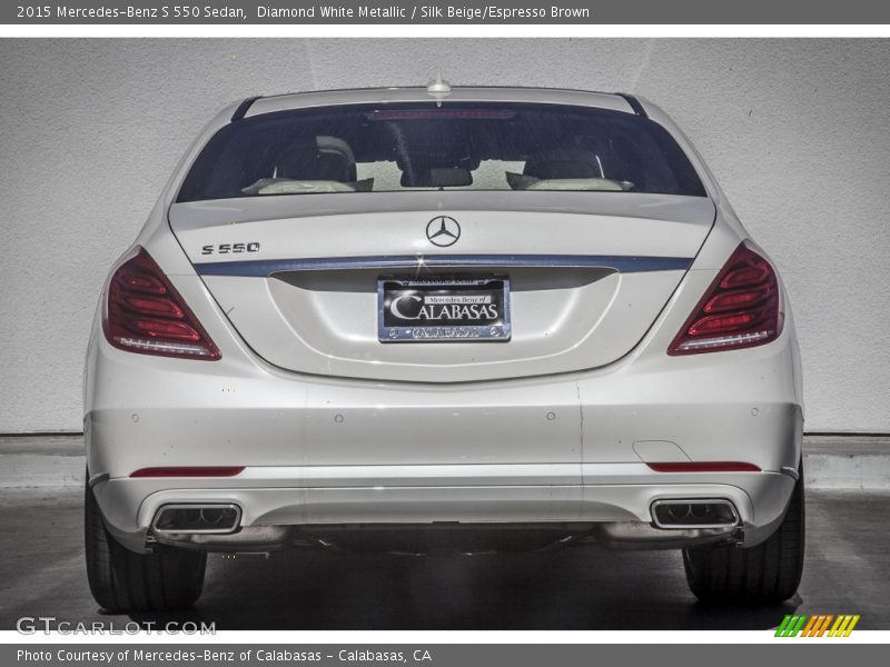 Diamond White Metallic / Silk Beige/Espresso Brown 2015 Mercedes-Benz S 550 Sedan
