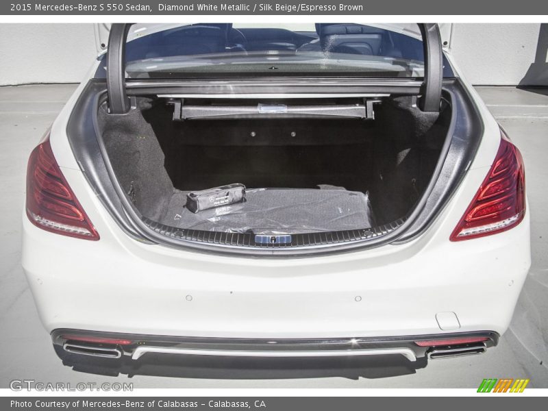 Diamond White Metallic / Silk Beige/Espresso Brown 2015 Mercedes-Benz S 550 Sedan
