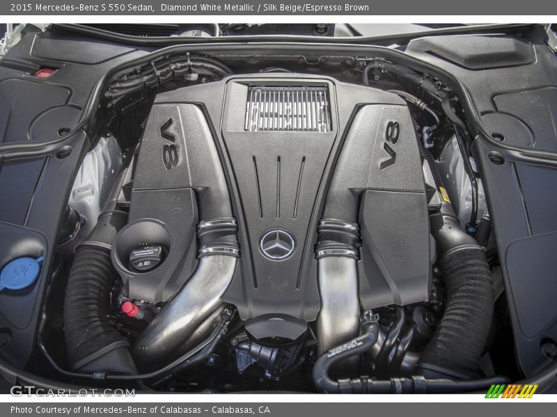 Diamond White Metallic / Silk Beige/Espresso Brown 2015 Mercedes-Benz S 550 Sedan
