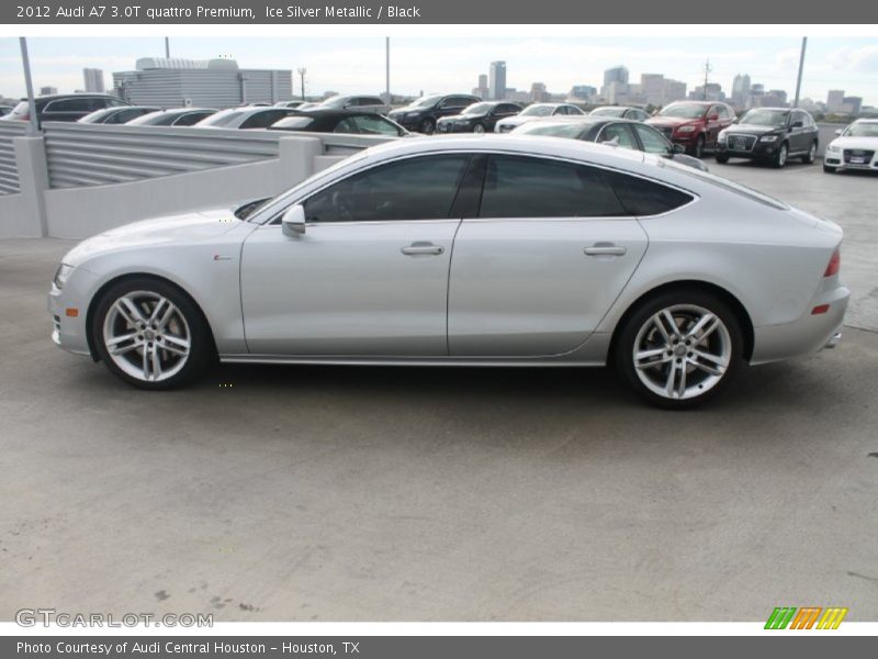 Ice Silver Metallic / Black 2012 Audi A7 3.0T quattro Premium