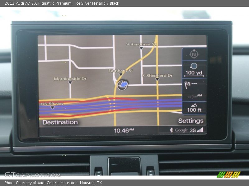 Ice Silver Metallic / Black 2012 Audi A7 3.0T quattro Premium