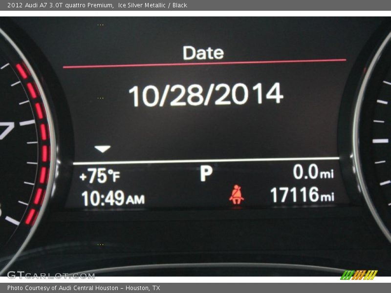 Ice Silver Metallic / Black 2012 Audi A7 3.0T quattro Premium