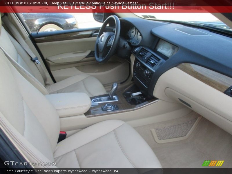 Deep Sea Blue Metallic / Sand Beige Nevada Leather 2011 BMW X3 xDrive 28i