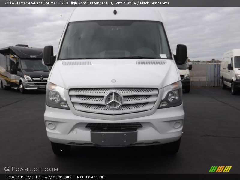 Arctic White / Black Leatherette 2014 Mercedes-Benz Sprinter 3500 High Roof Passenger Bus
