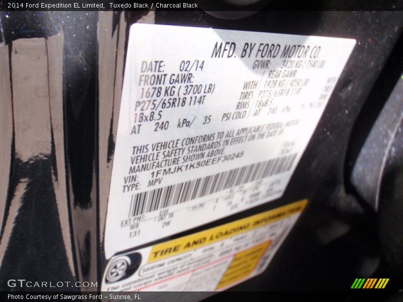 Tuxedo Black / Charcoal Black 2014 Ford Expedition EL Limited