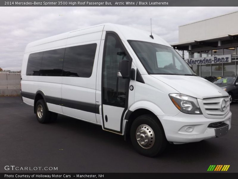 Arctic White / Black Leatherette 2014 Mercedes-Benz Sprinter 3500 High Roof Passenger Bus