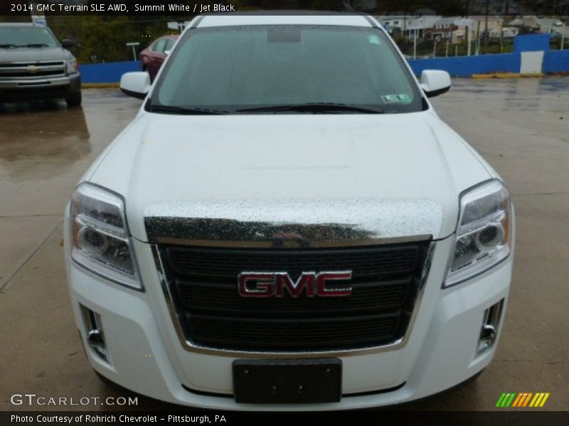 Summit White / Jet Black 2014 GMC Terrain SLE AWD