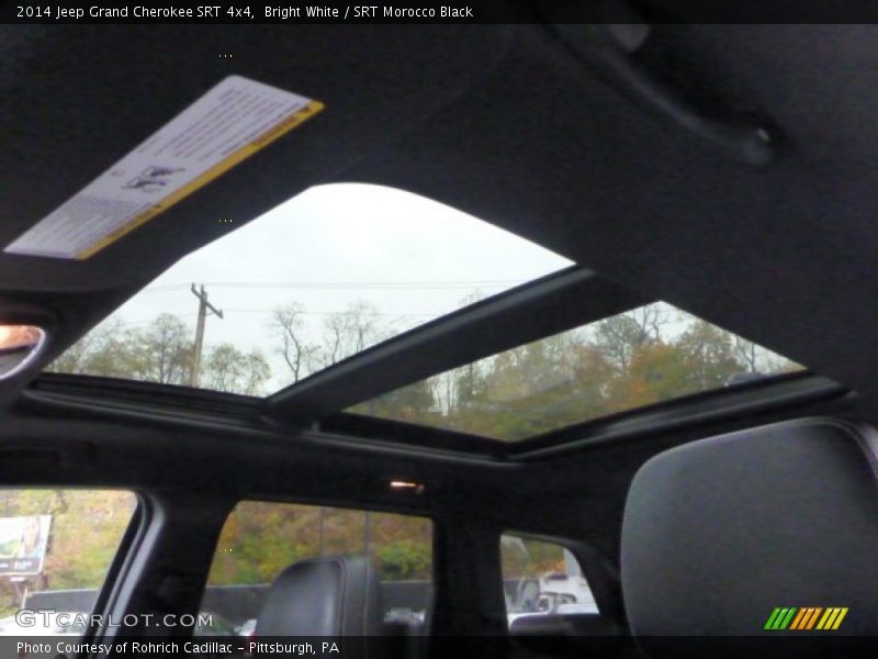 Sunroof of 2014 Grand Cherokee SRT 4x4