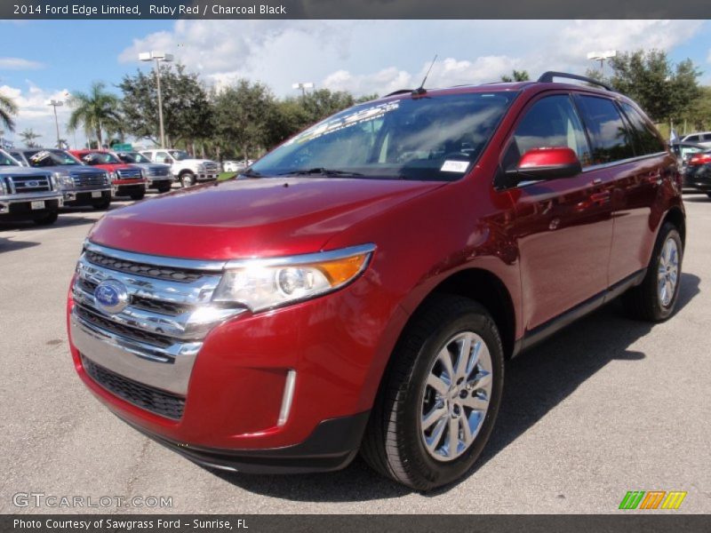 Ruby Red / Charcoal Black 2014 Ford Edge Limited