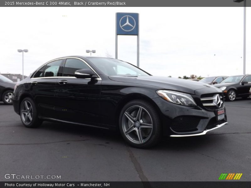 Black / Cranberry Red/Black 2015 Mercedes-Benz C 300 4Matic