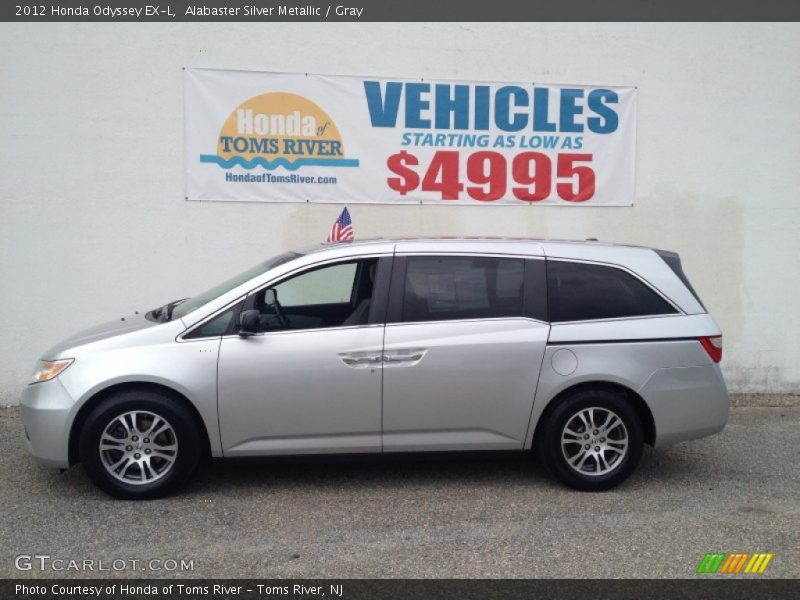 Alabaster Silver Metallic / Gray 2012 Honda Odyssey EX-L