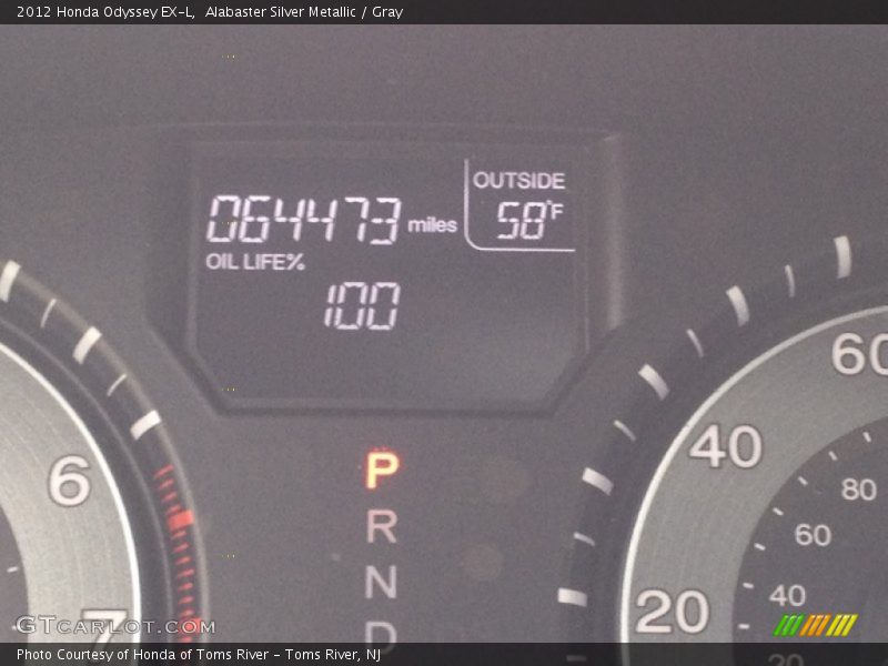 Alabaster Silver Metallic / Gray 2012 Honda Odyssey EX-L