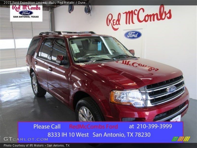 Ruby Red Metallic / Dune 2015 Ford Expedition Limited