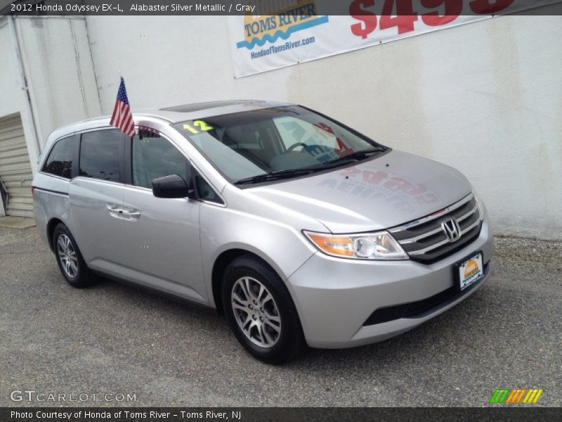 Alabaster Silver Metallic / Gray 2012 Honda Odyssey EX-L