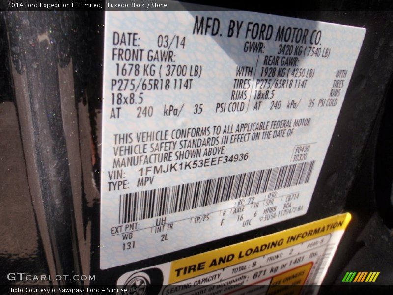 Tuxedo Black / Stone 2014 Ford Expedition EL Limited