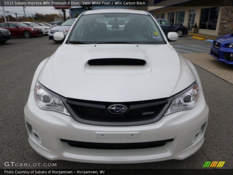 Satin White Pearl / WRX Carbon Black 2013 Subaru Impreza WRX Premium 4 Door
