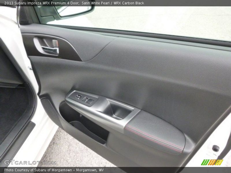 Satin White Pearl / WRX Carbon Black 2013 Subaru Impreza WRX Premium 4 Door