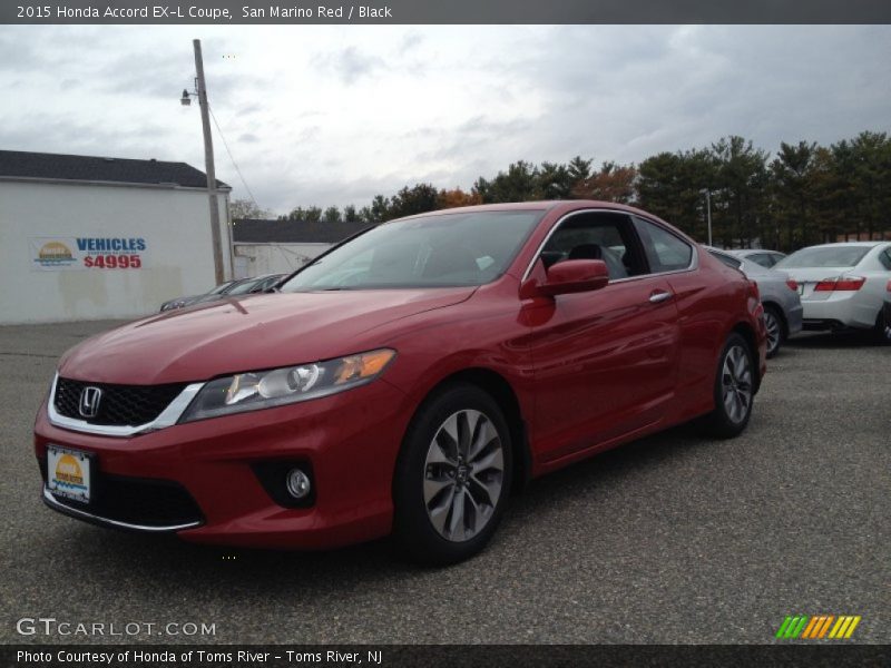 San Marino Red / Black 2015 Honda Accord EX-L Coupe