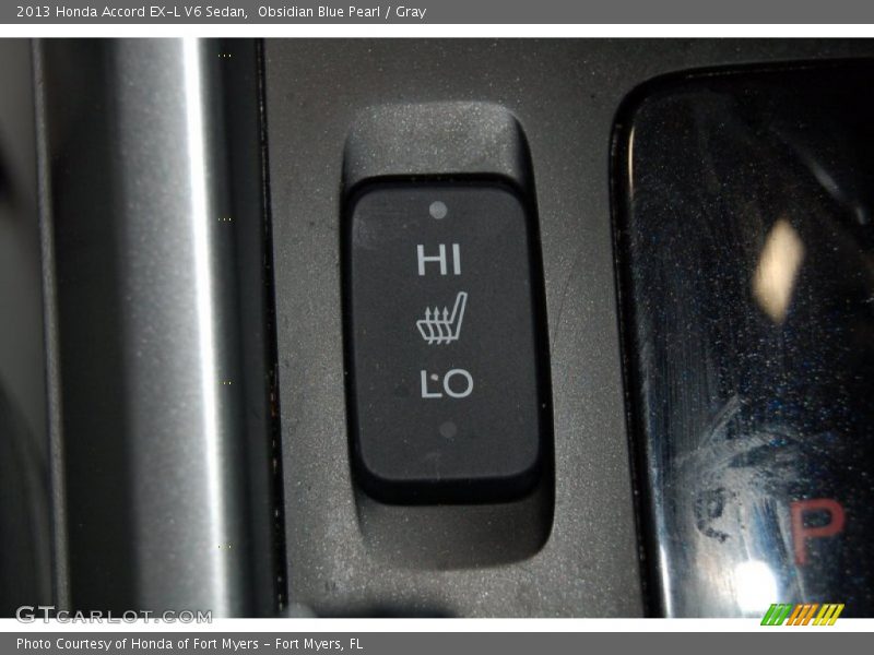 Obsidian Blue Pearl / Gray 2013 Honda Accord EX-L V6 Sedan